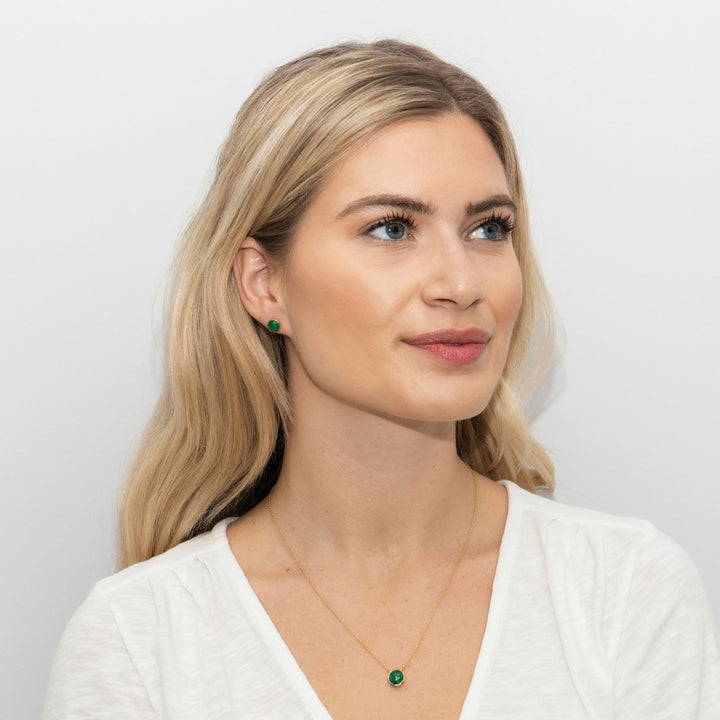 Sarah Alexander Muse Cloudy Green Kyanite Stud Earrings