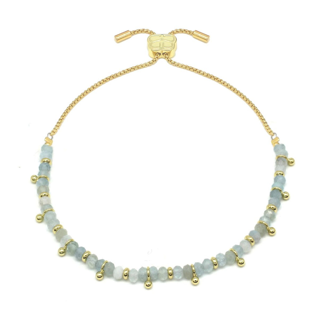 Harmony Aquamarine Gemstone Slider Bracelet