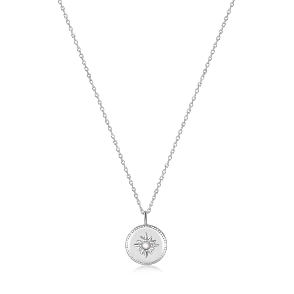 Mother Pearl Sun Pendant Necklace
