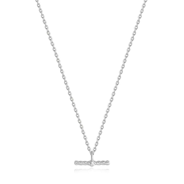 Ania Haie Rope T-Bar Necklace - Silver - N036-01H