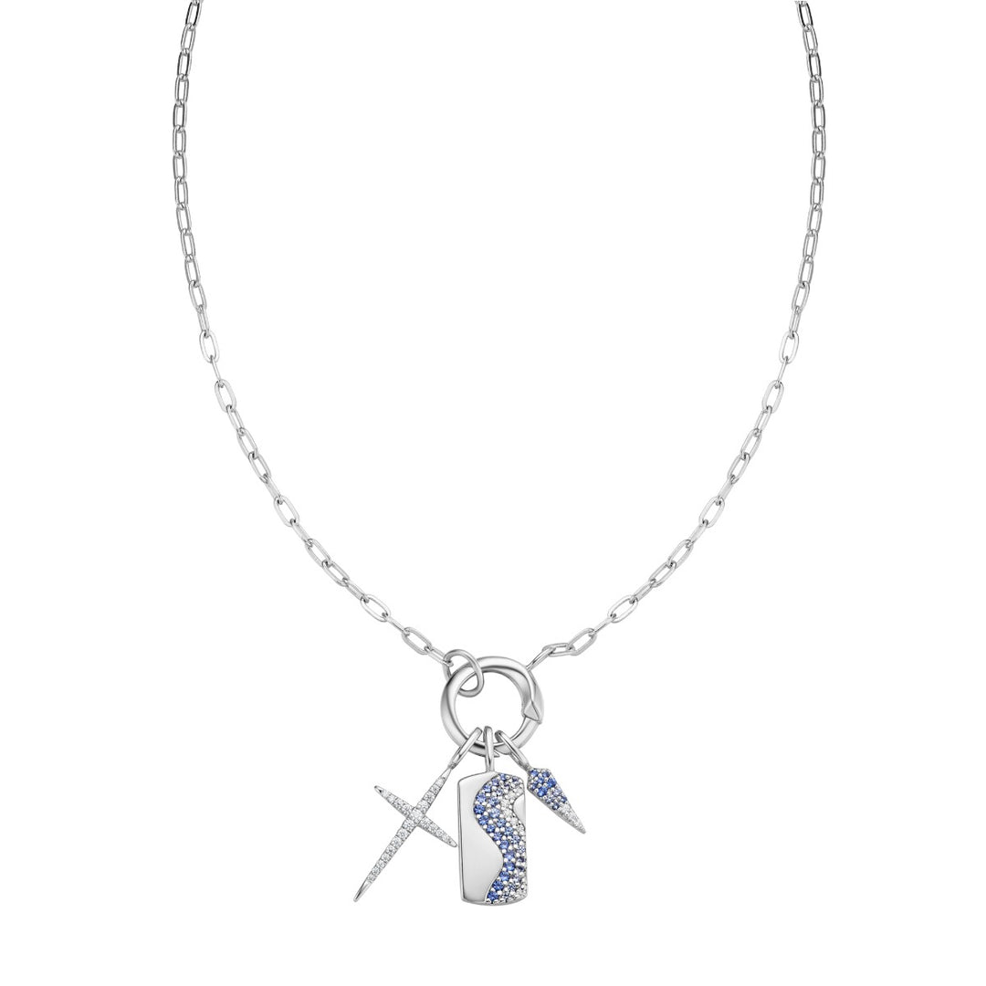 Ania Haie Silver Link Charm Chain Necklace - N048-02H