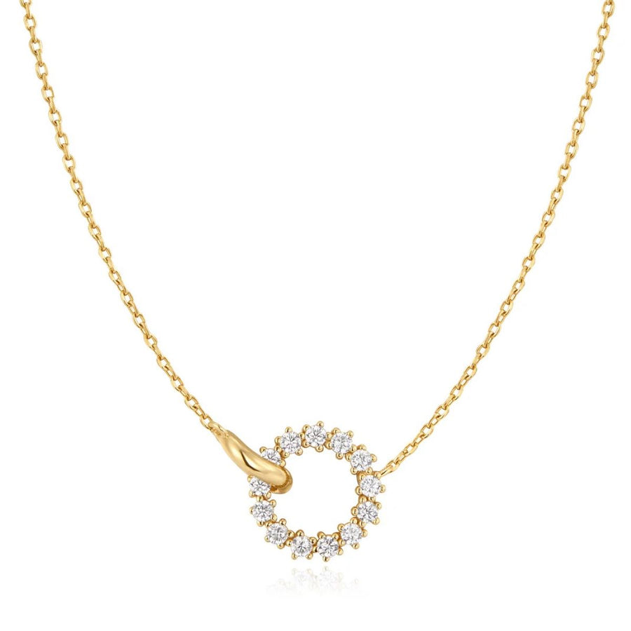 Ania Haie Interlinked Circles PavÃ© Necklace - Gold - N056-01G