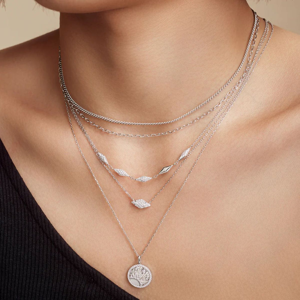 Ania Haie Silver Rectangle Link Chain Necklace - N060-03H