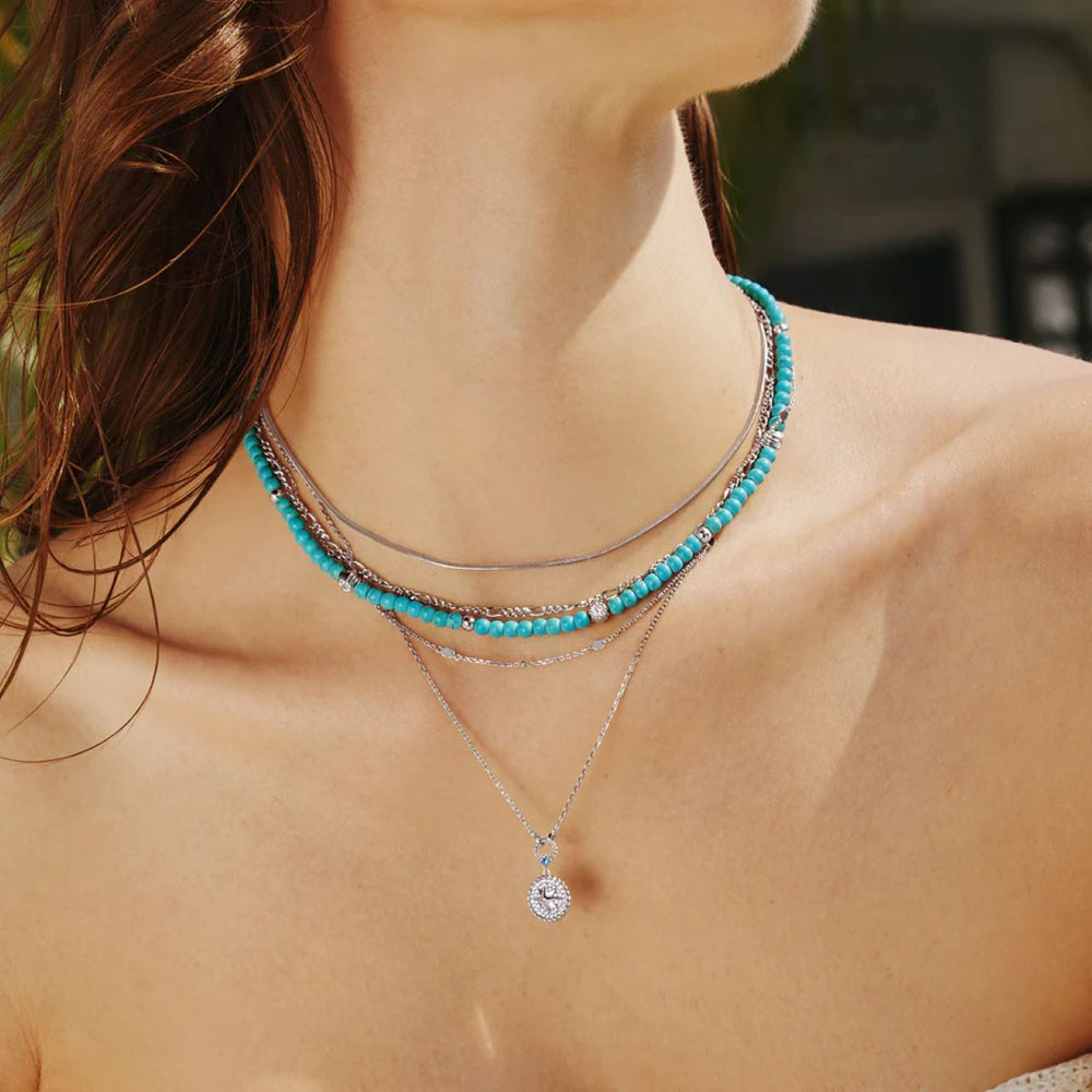 Ania Haie Lab Created Turquoise Silver Necklace - N063-03H