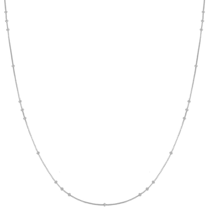 Ania Haie Mini Bead Silver Station Necklace. Item code N066-02H.