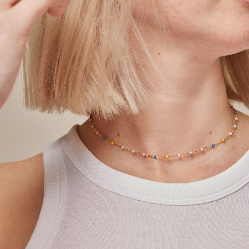 Enamel Copenhagen Lola Lolly Gold Necklace. Item code N55G_lolly.