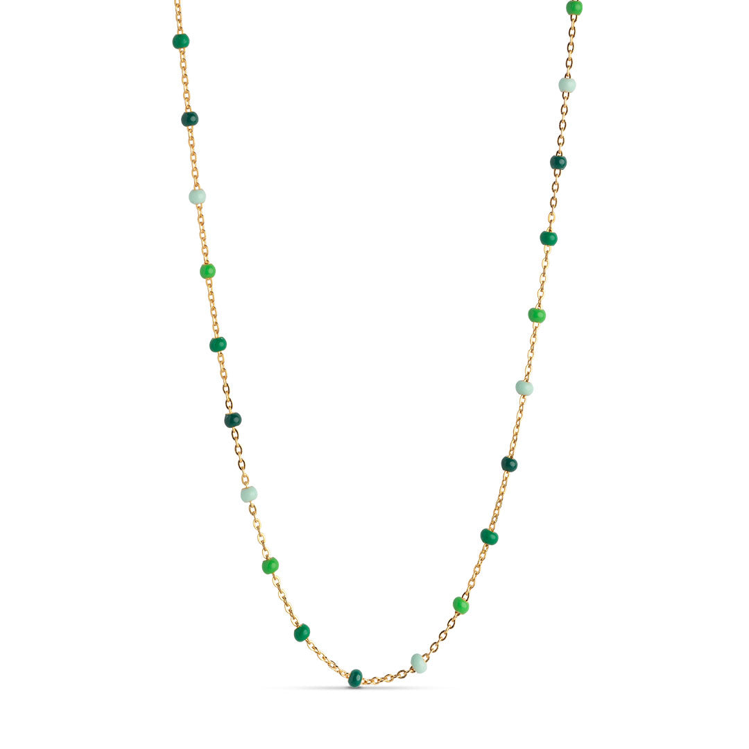 Enamel Copenhagen Lola Spring Gold Necklace. Item code N55G_spring.