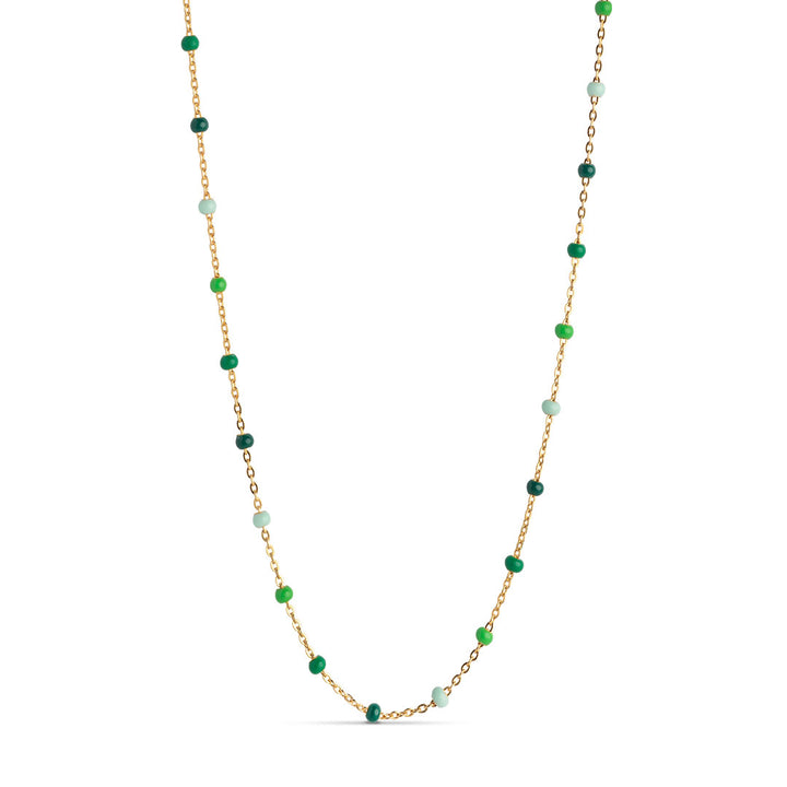 Enamel Copenhagen Lola Spring Gold Necklace. Item code N55G_spring.