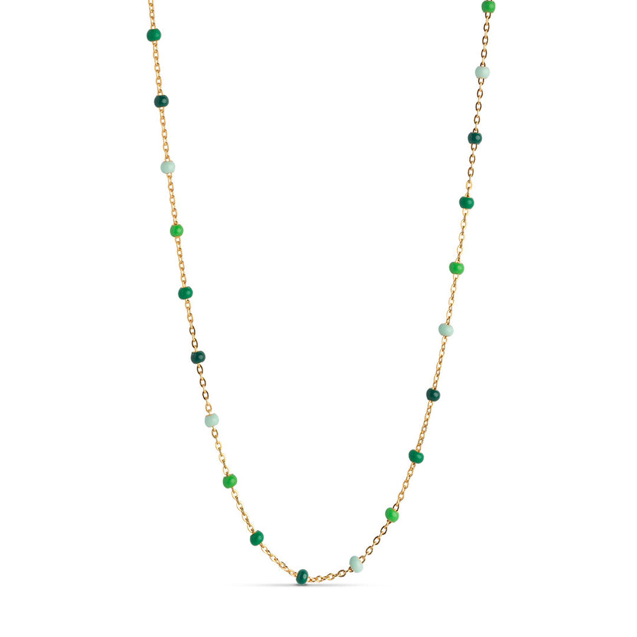 Enamel Copenhagen Lola Spring Gold Necklace. Item code N55G_spring.