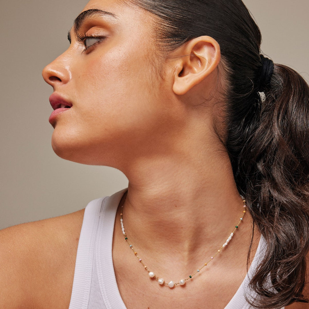 Enamel Copenhagen Lola Perla Necklace. Item code N69G.