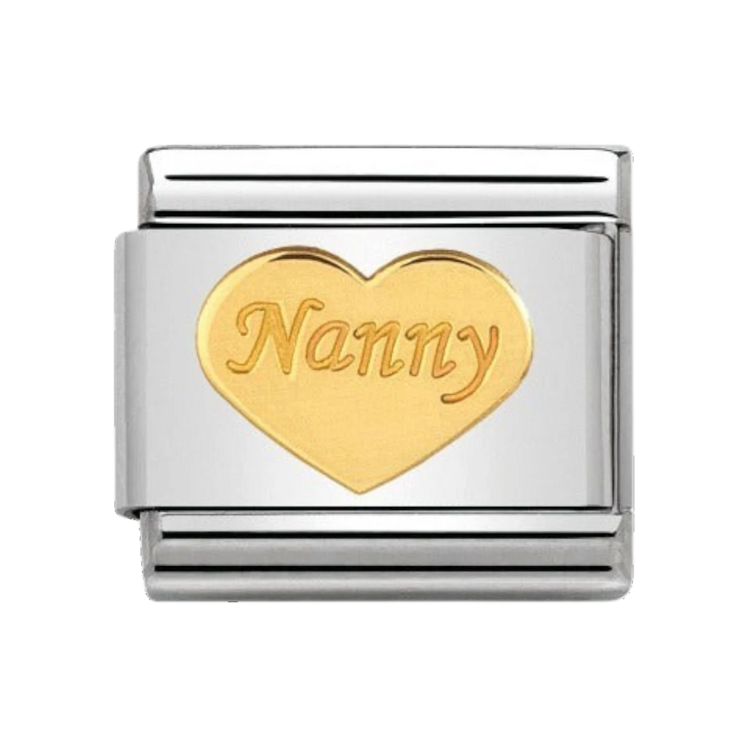 Nomination Classic Nanny Heart Charm - 18k Gold - 030162/35