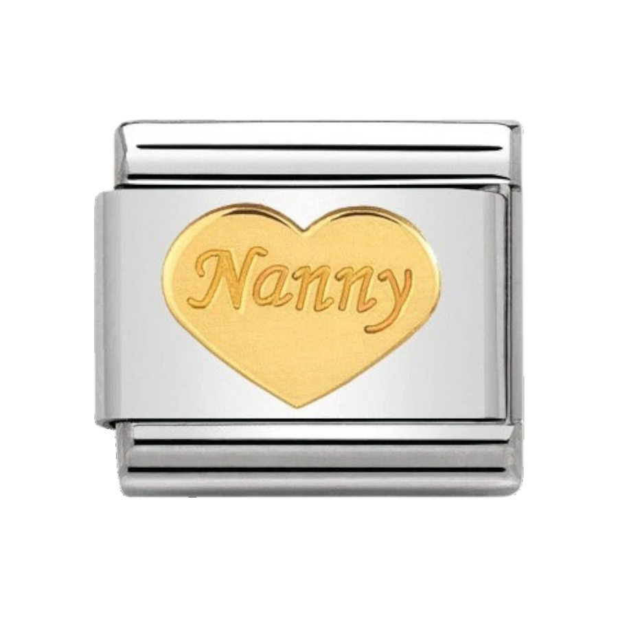 Nomination Classic Nanny Heart Charm - 18k Gold - 030162/35