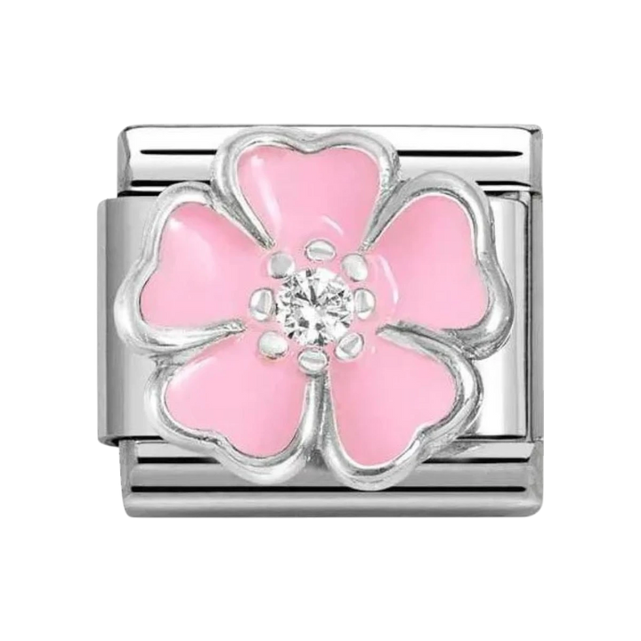 Nomination Symbols Silver CZ and Enamel Pink Flower - 330321_14