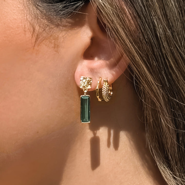 Sarah Alexander Neroli Verde Gemstone Ingot Earrings