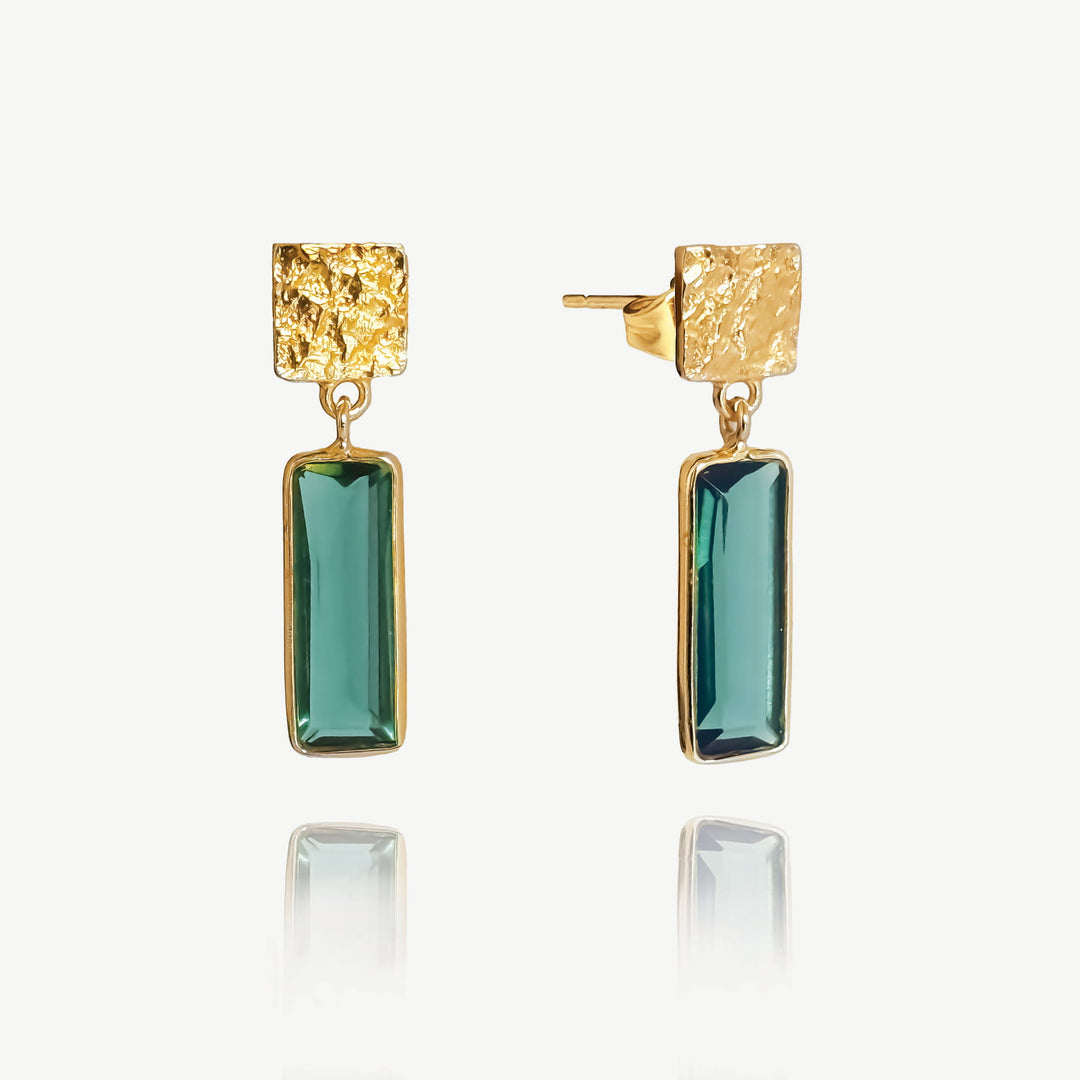 Sarah Alexander Neroli Verde Gemstone Ingot Earrings
