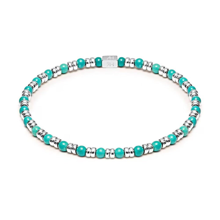 Niche Jewellery Annie Haak Joy stretch bracelet with turquoise howlite beads and 925 sterling silver accents.