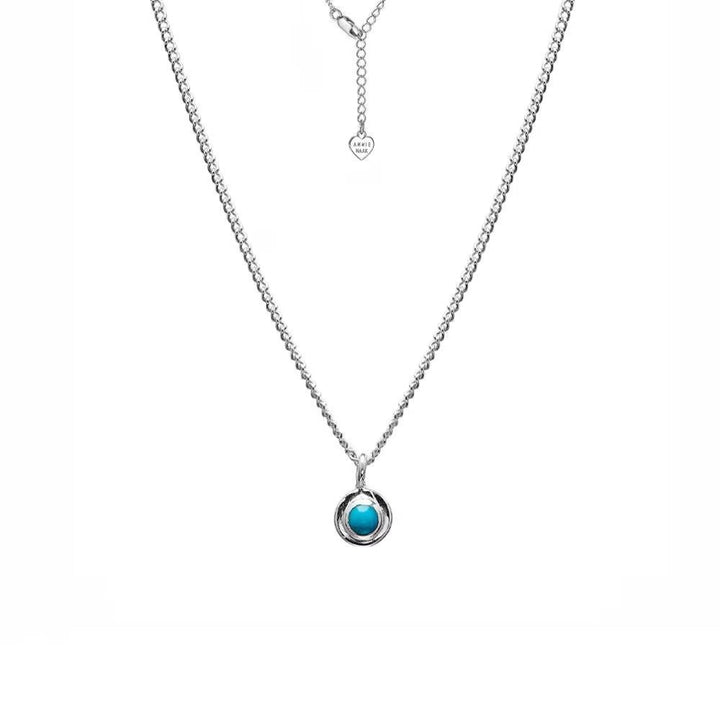 Niche Jewellery Annie Haak Itsy Bitsy Mosaic turquoise howlite pendant on a delicate 925 sterling silver chain