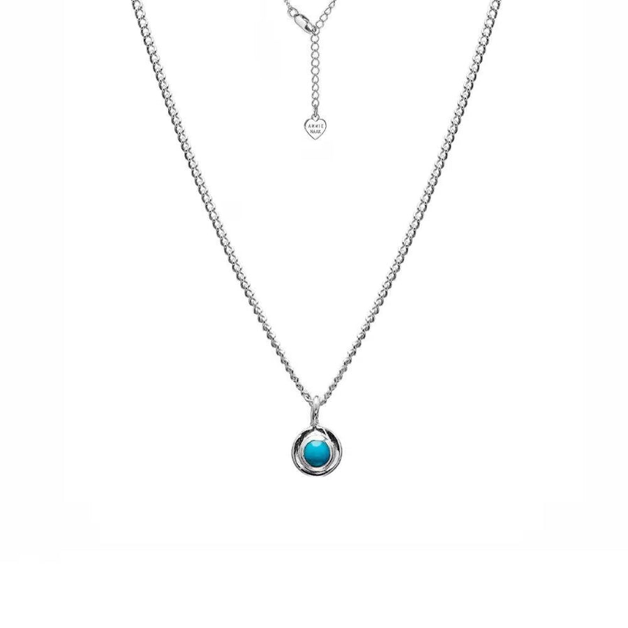 Niche Jewellery Annie Haak Itsy Bitsy Mosaic turquoise howlite pendant on a delicate 925 sterling silver chain