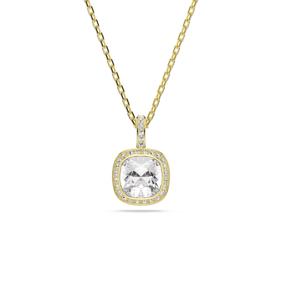 Niche Jewellery Swarovski Una Angelic cushion-cut clear crystal pendant necklace with gold-tone pavé setting