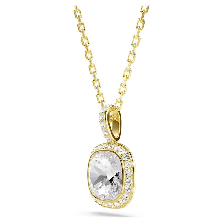 Niche Jewellery Swarovski Una Angelic cushion-cut clear crystal pendant necklace with gold-tone pavé setting
