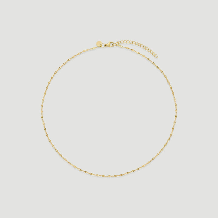 Niche Jewellery D.Louise dainty gold chain necklace in tarnish-free stainless steel with a delicate link design.