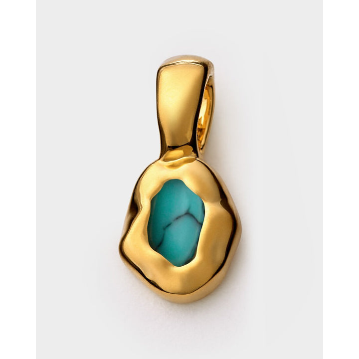 Niche Jewellery Katie Loxton December birthstone pendant in gold-tone metal with a blue turquoise-style stone