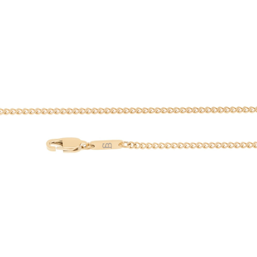Niche Jewellery Steel & Barnett thin 18K gold plated stainless steel curb chain necklace with lobster clasp