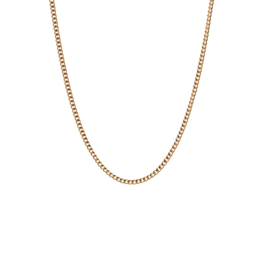 Niche Jewellery Steel & Barnett thin 18K gold plated stainless steel curb chain necklace