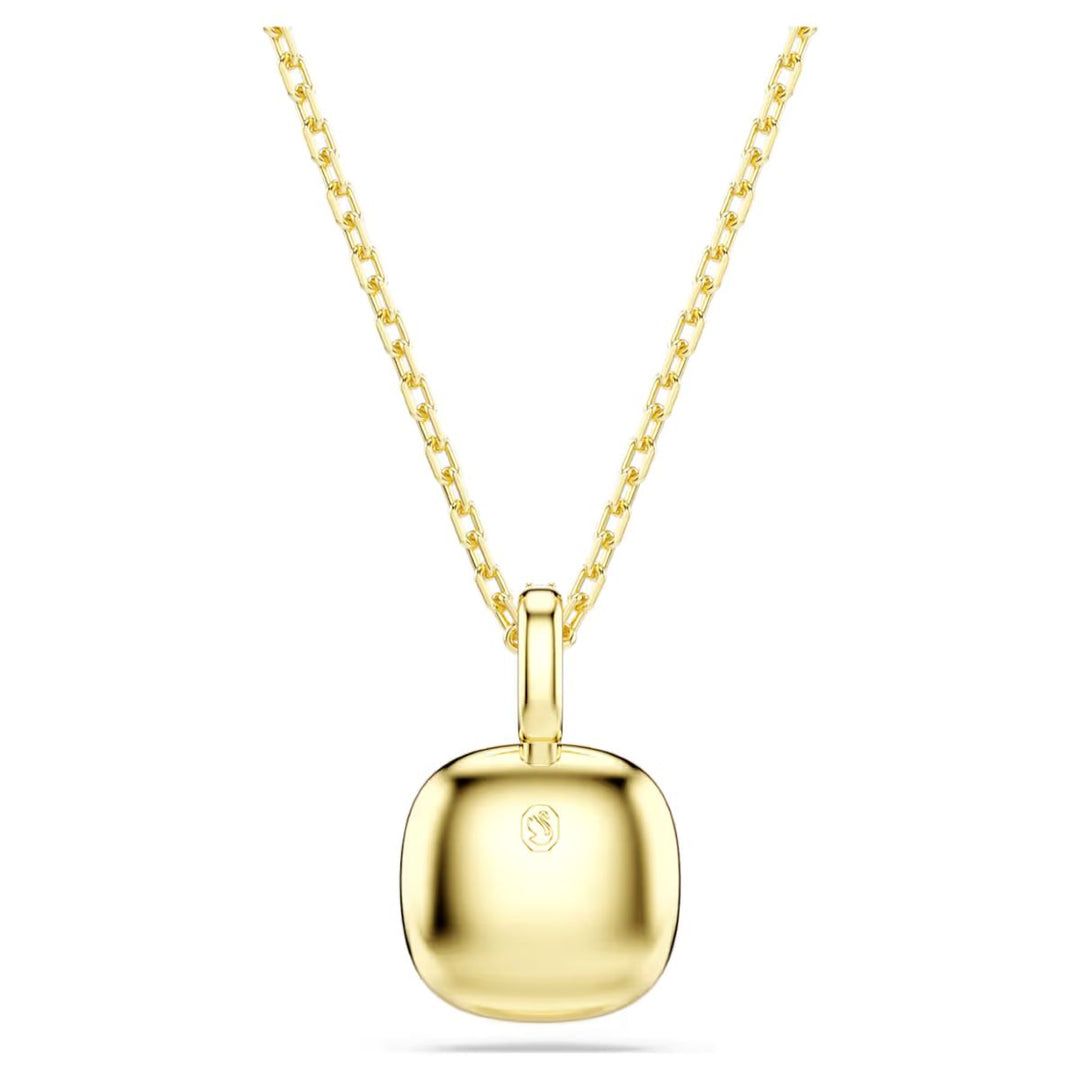 Niche Jewellery Swarovski Una Angelic gold-tone cushion pendant necklace on a delicate chain