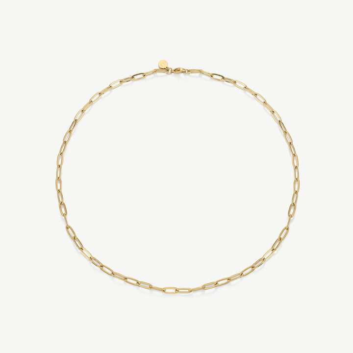 Niche Jewellery D.Louise Paperclip gold necklace made of stainless steel with a waterproof and tarnish-free finish.
