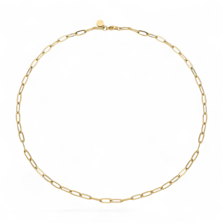 Niche Jewellery D.Louise Paperclip gold necklace made of stainless steel with a waterproof and tarnish-free finish.
