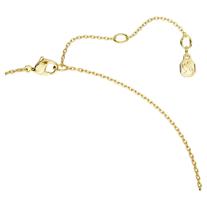 Niche Jewellery Swarovski Classica pendant necklace chain with lobster clasp and branded tag in 18K gold finish