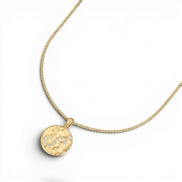D.Louise Zodiac Talisman Gold Necklace - Scorpio constellation