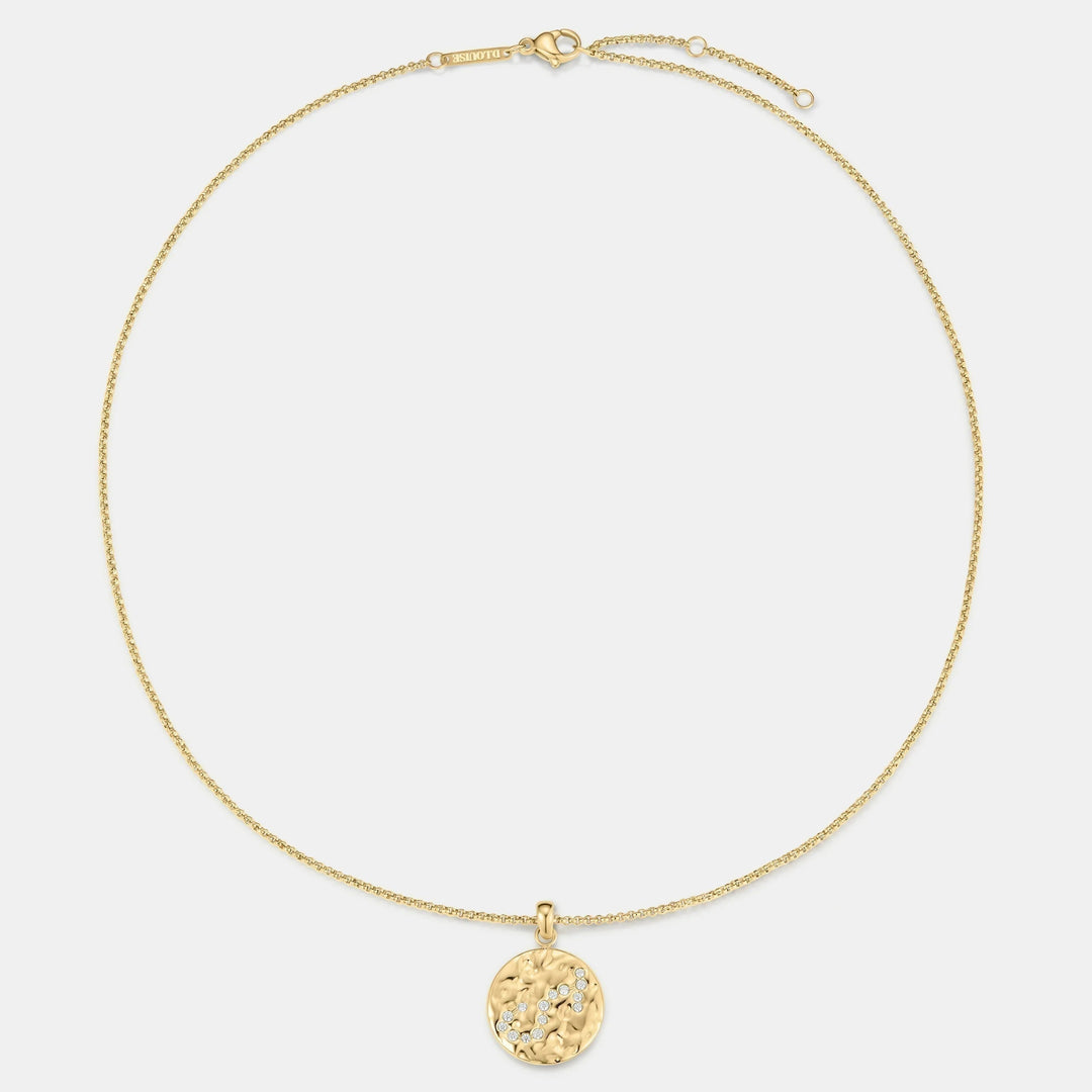 D.Louise Zodiac Talisman Gold Necklace - Scorpio constellation