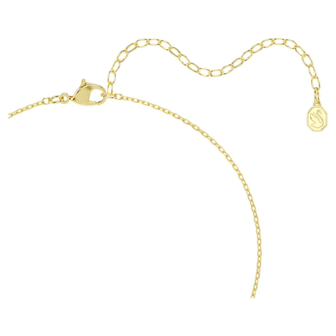 Niche Jewellery Swarovski Una Angelic pendant necklace gold-tone chain detail with lobster clasp and swan logo tag