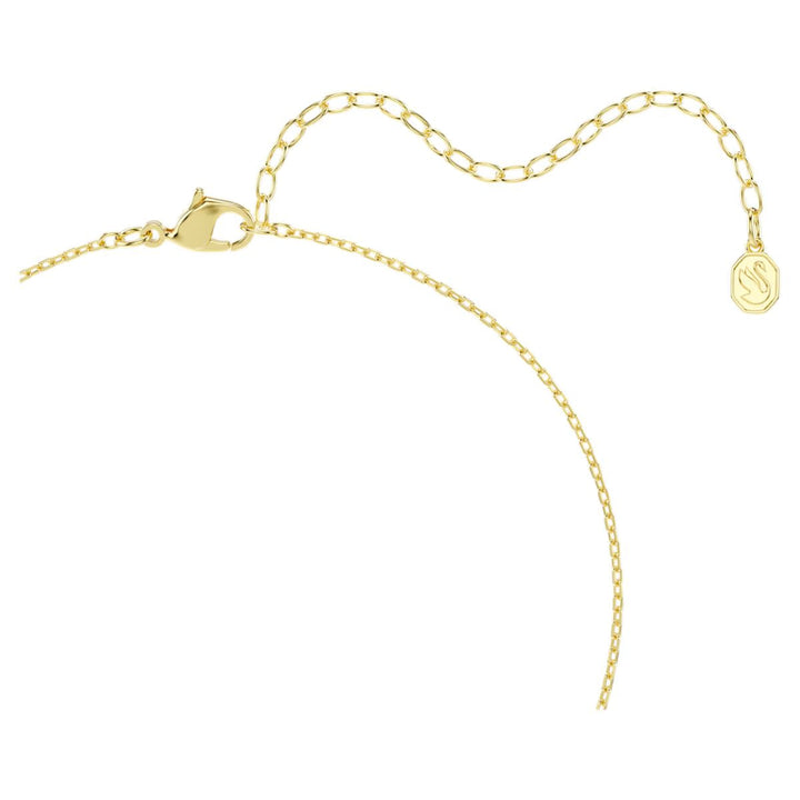 Niche Jewellery Swarovski Una Angelic pendant necklace gold-tone chain detail with lobster clasp and swan logo tag