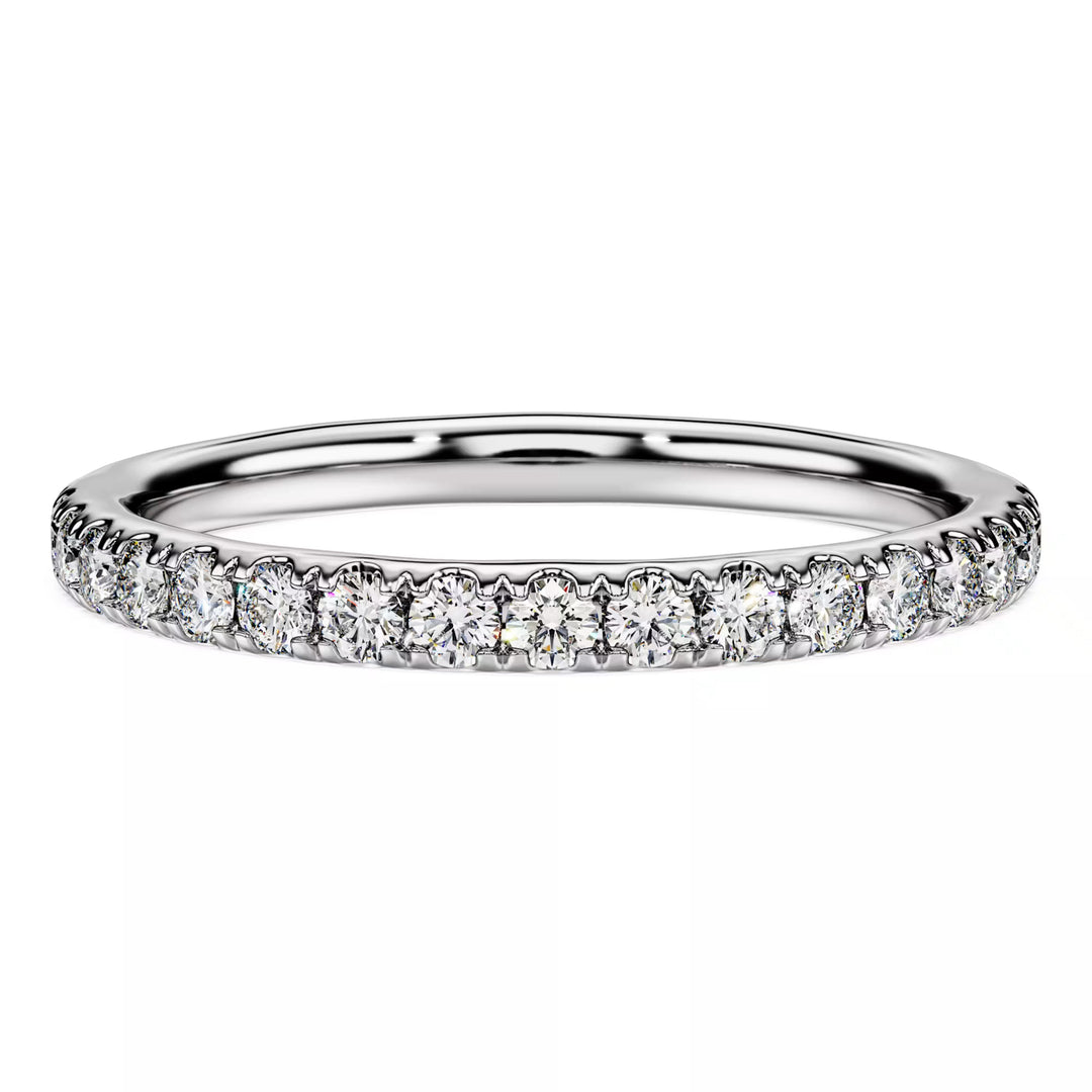Niche Jewellery Swarovski eternity band featuring 0.43ct round lab-grown diamonds set in polished sterling silver.