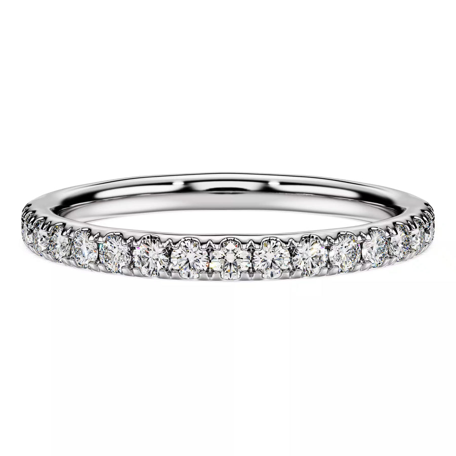Niche Jewellery Swarovski eternity band featuring 0.43ct round lab-grown diamonds set in polished sterling silver.