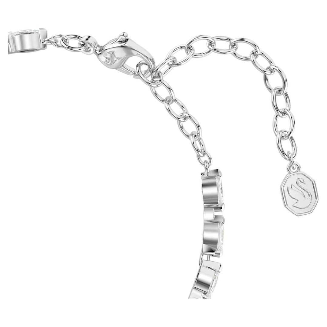 Niche Jewellery Swarovski Mesmera bracelet clasp and extender chain with rhodium plating and marquise crystal detail