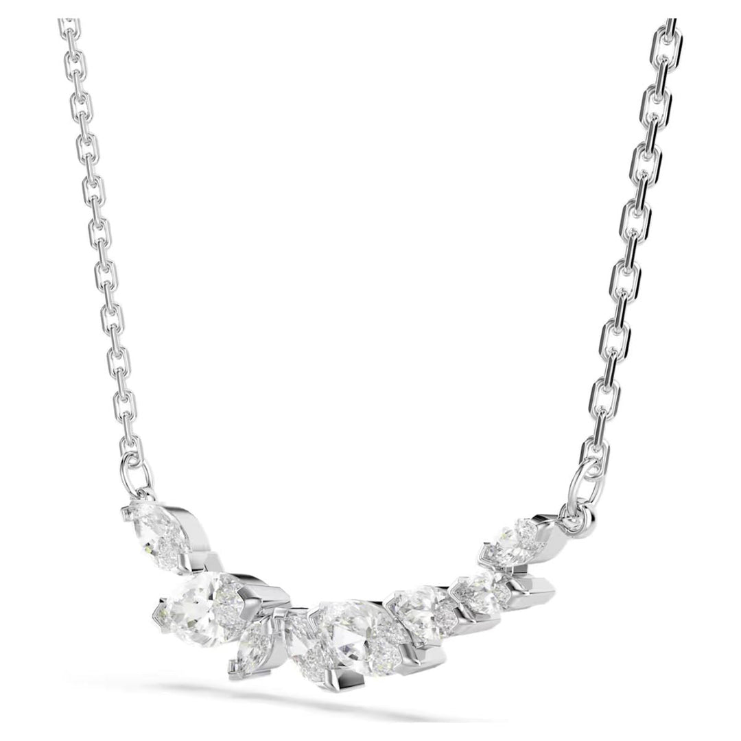 Niche Jewellery Swarovski Mesmera necklace featuring marquise-cut clear crystals in a rhodium-plated setting.