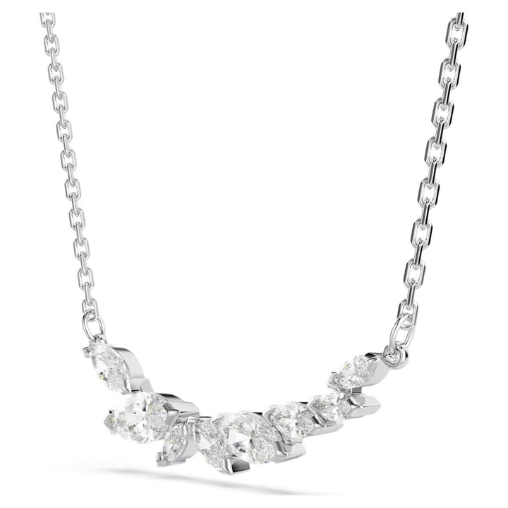 Niche Jewellery Swarovski Mesmera necklace featuring marquise-cut clear crystals in a rhodium-plated setting.