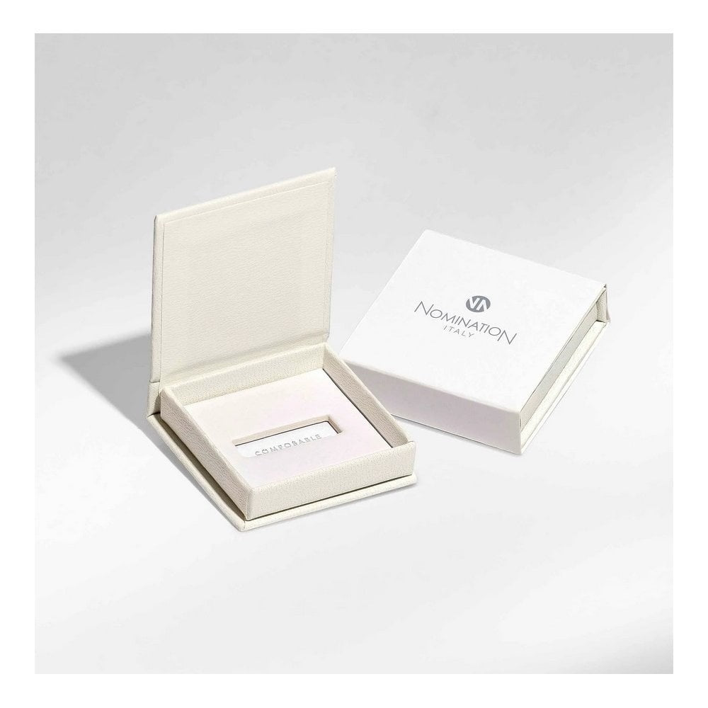 Niche Jewellery Nomination Classic Spain flag charm in enamel and sterling silver presented in a white gift box
