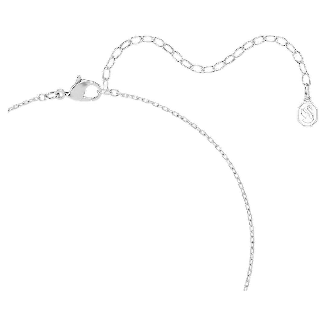 Niche Jewellery Swarovski Millenia necklace rhodium-plated chain with lobster clasp and swan logo tag