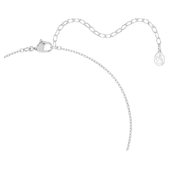 Niche Jewellery Swarovski Millenia necklace rhodium-plated chain with lobster clasp and swan logo tag