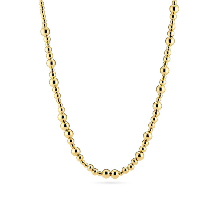 Niche Jewellery Sif Jakobs Bormio necklace featuring polished 18ct gold-plated sterling silver bubble beads.