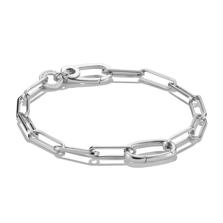 Niche Jewellery Thomas Sabo Sterling Silver Paperclip Charm Bracelet with Connect Link, 17cm