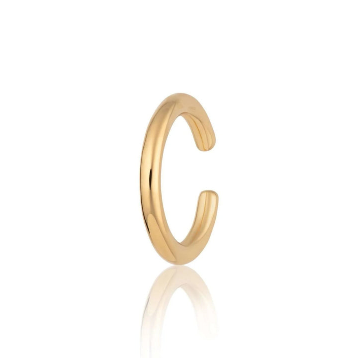 Niche Jewellery Scream Pretty slim gold-plated sterling silver plain ear cuff for a minimalist look.