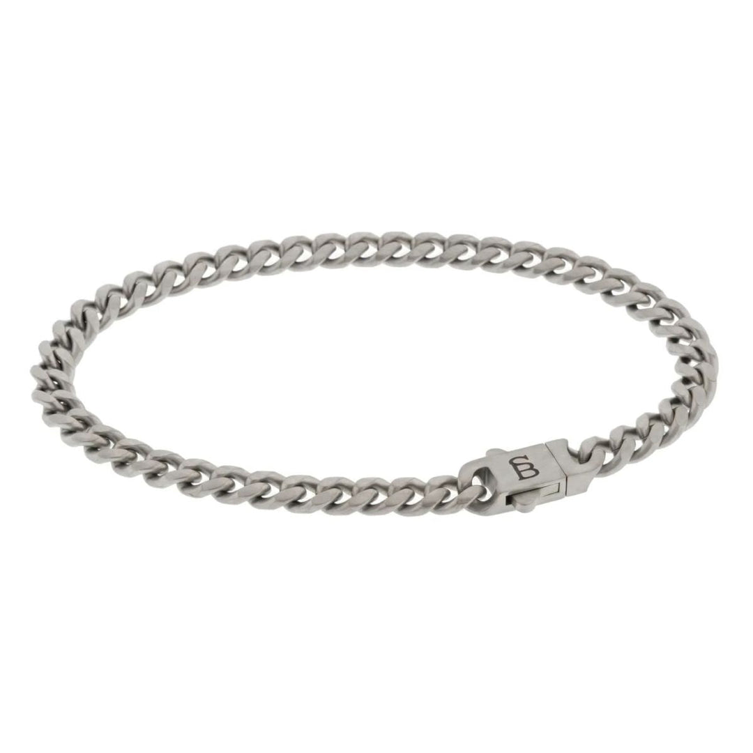 Niche Jewellery Steel & Barnett stainless steel link chain bracelet with a branded clasp