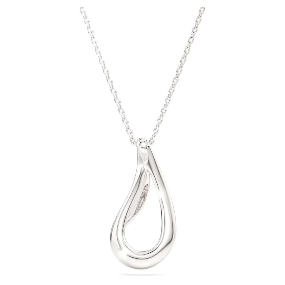 Niche Jewellery Swarovski Classica sterling silver pendant with a fluid, calla lily-inspired teardrop design.