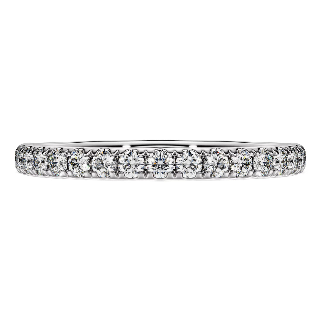 Niche Jewellery Swarovski eternity band ring featuring 0.43 ct round lab-grown diamonds set in sterling silver.